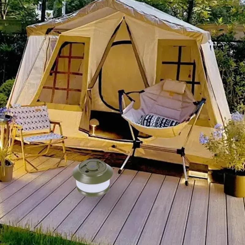 Luci da campeggio a corda Luci da tenda da esterno impermeabili ricaricabili Lampada da tenda portatile multifunzionale retrattile per attrezzatura da campeggio T
