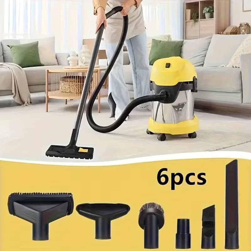 6-Piece Vacuum Cleaner Accessories Set | Cleaning Kit with Brush Heads, Nozzles, and Crevice Tools