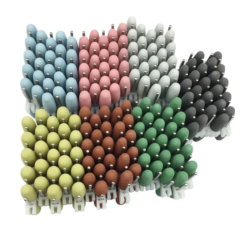 50 pcs/set Tooth Whitening Equipment Dental polishing 2.35mm Dental Silicone Rubber Polishing Burs