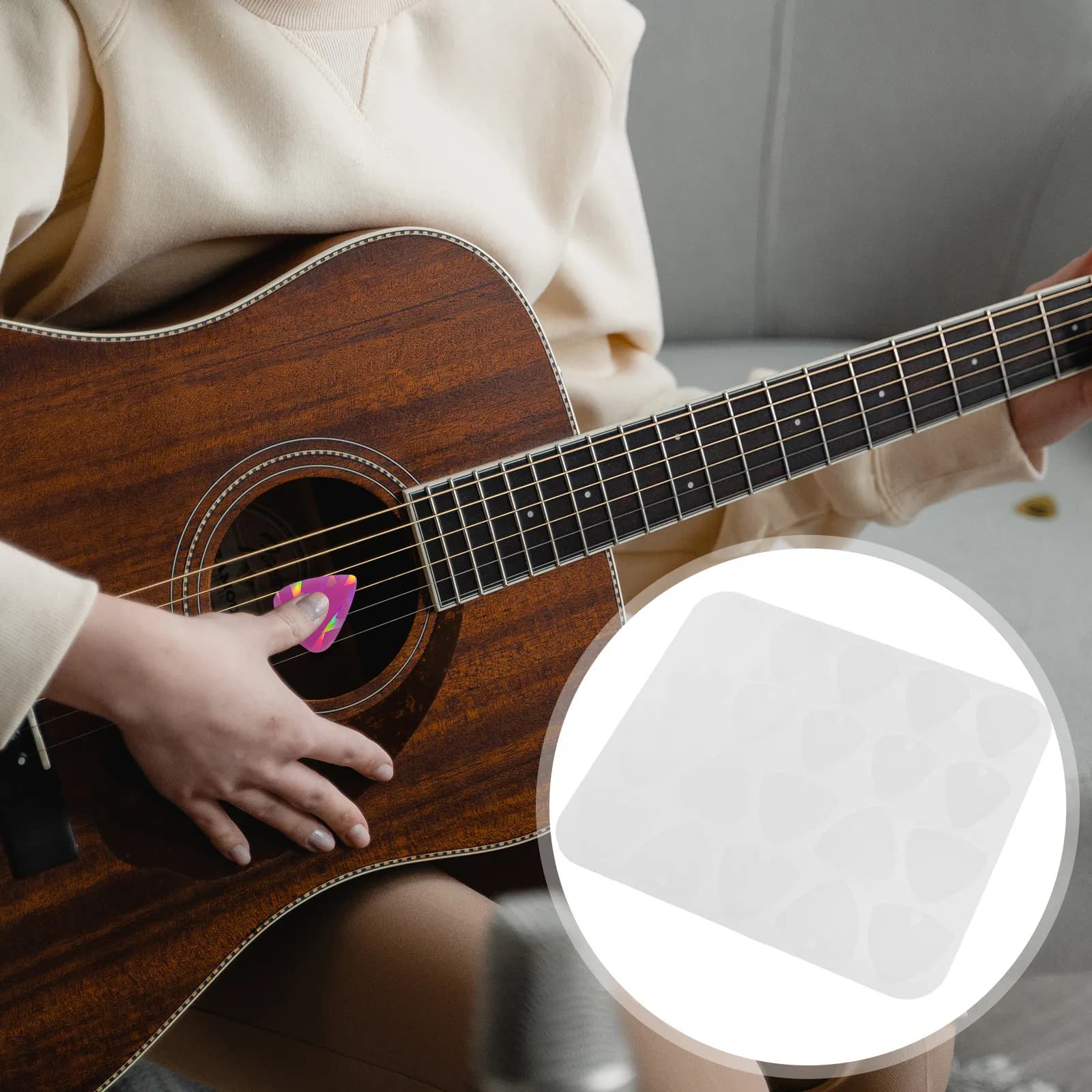 Stampi in Silicone per Plettri da Chitarra, Antiaderenti, per Resina Epossidica, Creazioni Fai-da-Te, per Plettri, Gioielli e Portachiavi