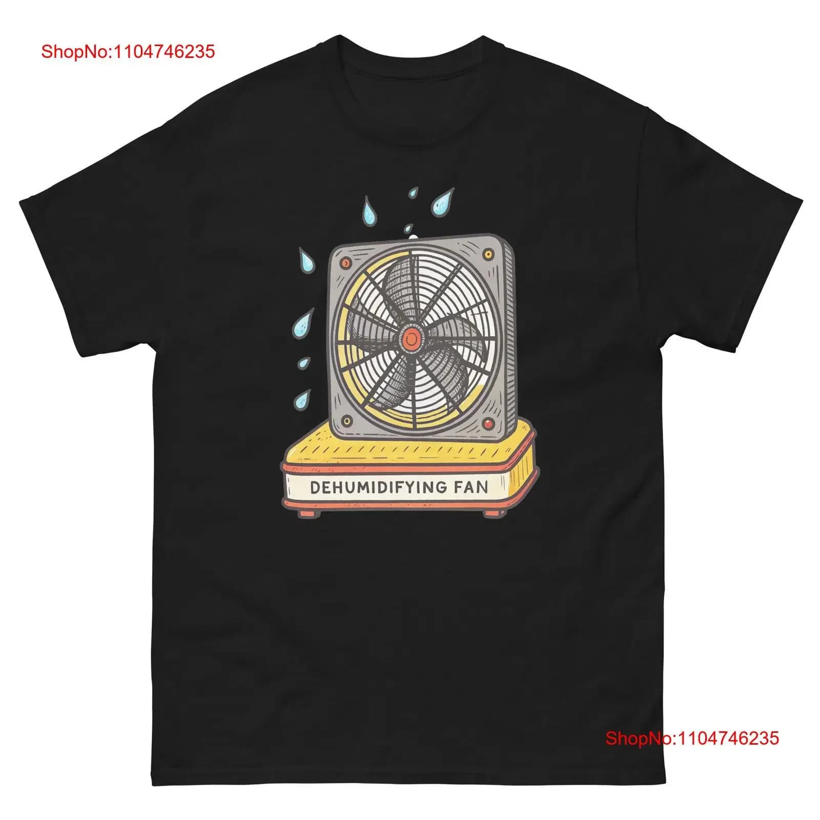Deumidificazione Ventilatore Elettrodomestico Elettronica T Shirt vintage Lavato Top traspirante per l'uso quotidiano Morbido Versatile Leggermente