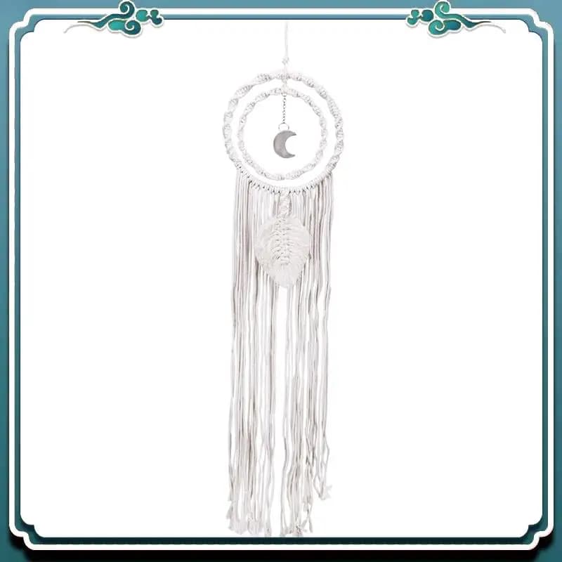 A67K-Dream Macrame Dream Catcher, Large Boho Wall Hanging, Nursery Decor Gift For Kids Bedroom Home Decoration