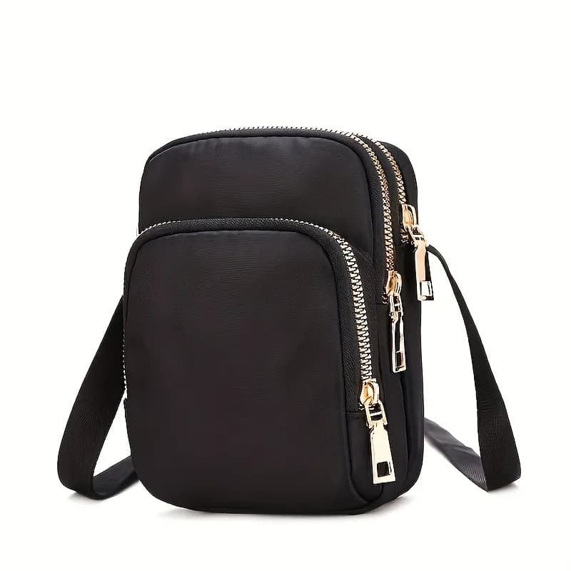 Marsupio casual, borsa a tracolla singola, custodia per telefono a tracolla leggera e casual, portamonete in nylon, mini borsa