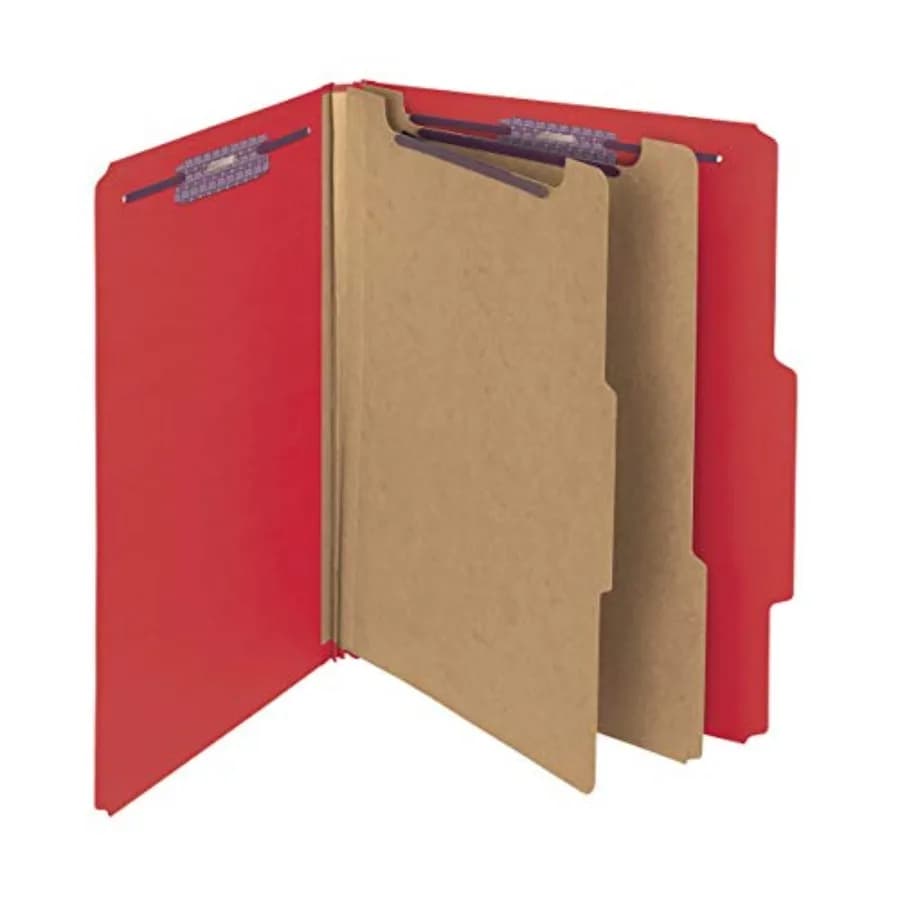 Cartella Classificatrice in Pressboard con Chiusure SafeSHIELD, 2 Divisori, Espansione 2 Pollici, Confezione da 10, 14031