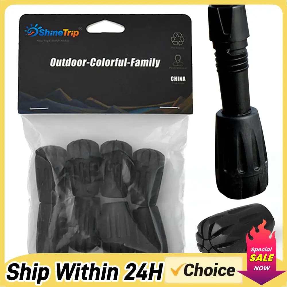 8 Pieces Rubber Tips for Trekking Sticks, Protective Mats for Hiking Sticks