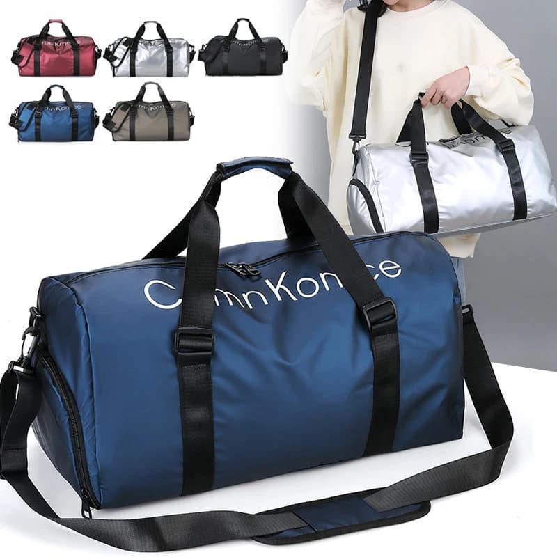 Borsa da fitness sportiva impermeabile Borsa da palestra Borse a tracolla per allenamento per il nuoto Borsa da yoga all'aperto con tasca asciutta e bagnata e custodia per scarpe