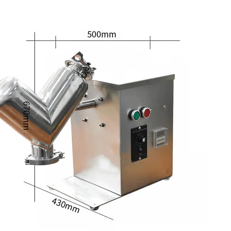 Miscelatore Farmaceutico Automatico VH-2 per Uso Domestico e di Laboratorio, Mixer a Forma di V per Proteine in Polvere, 220V