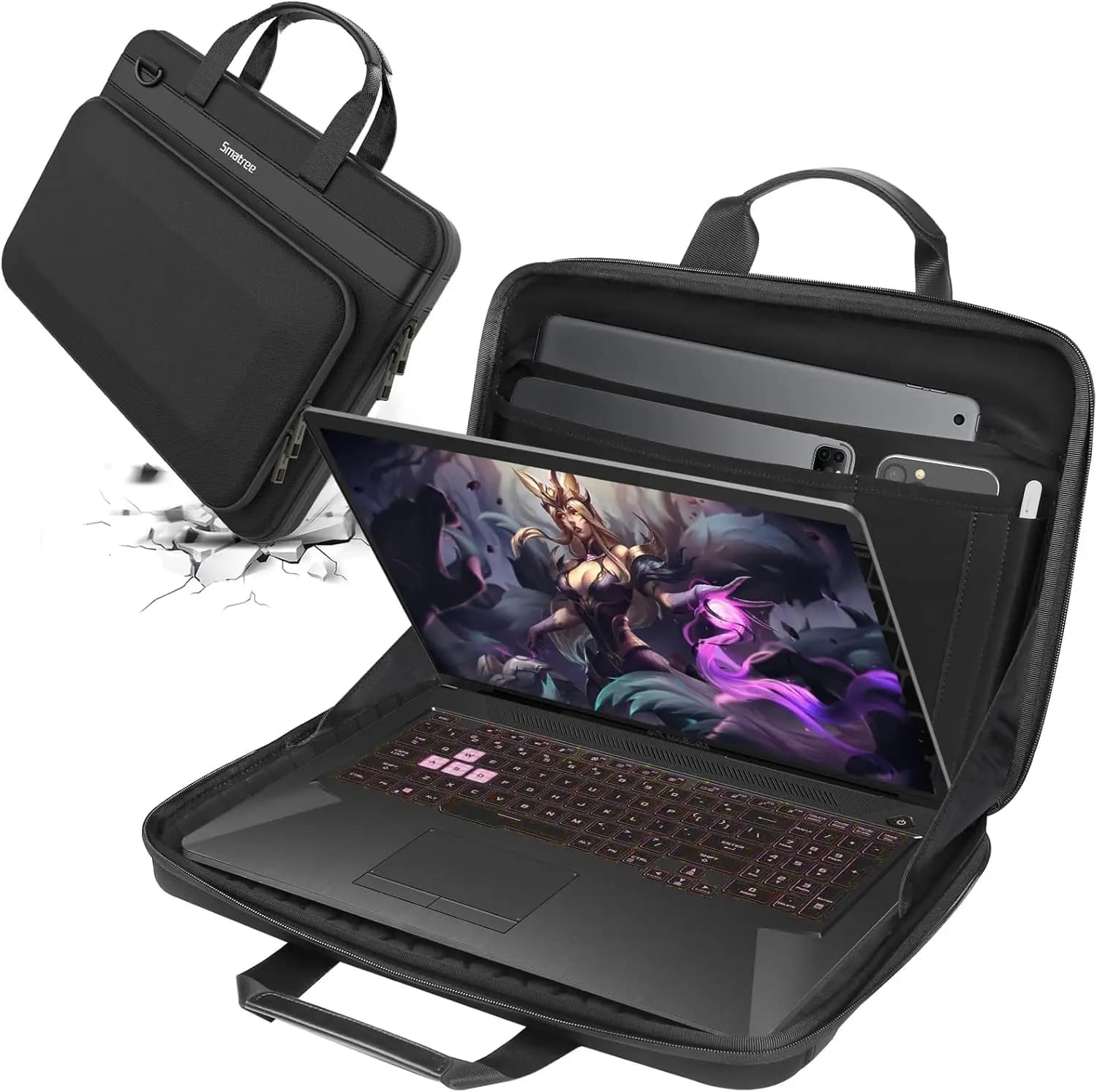 Custodia rigida resistente per laptop da gioco da 18 pollici, borsa impermeabile A800XL