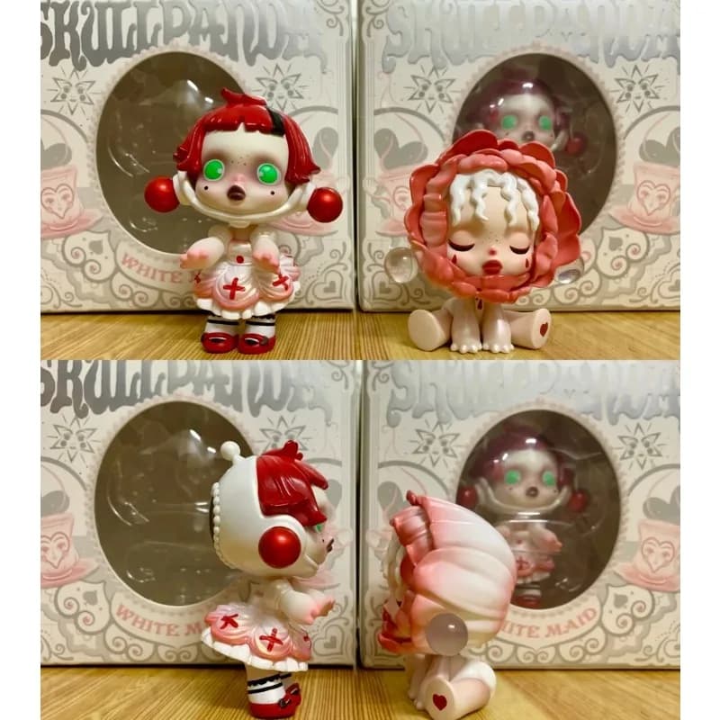 POPMART SKULLPANDA WHITE MAID Series Action Figure Anime autentico Azione creativa collezione a sorpresa carina Decorazione di giocattoli natalizi