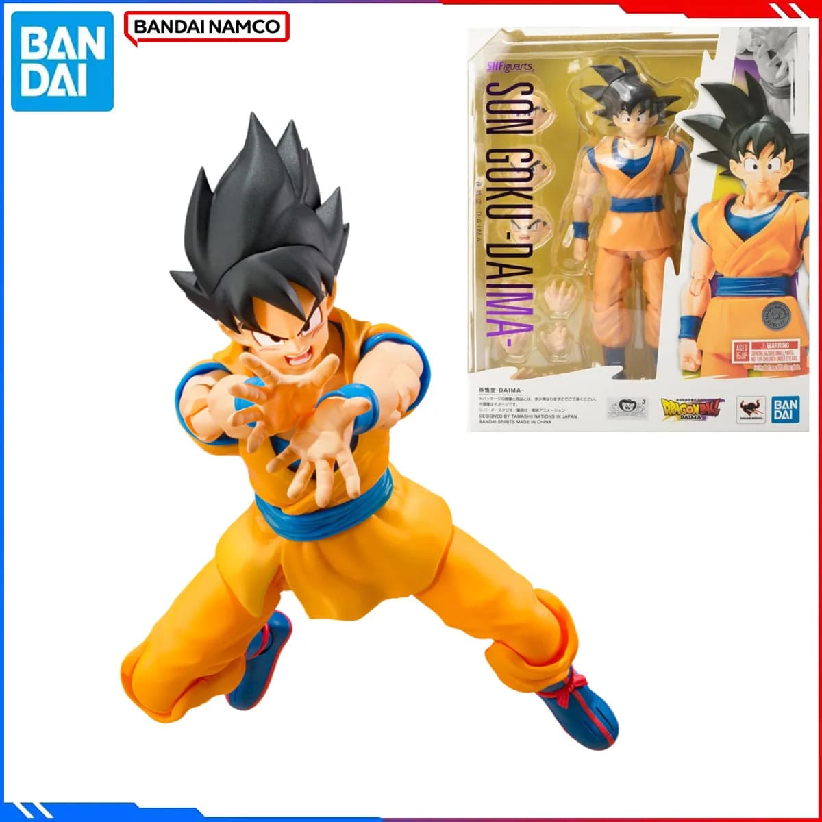 Genuino Bandai Originale DRAGON BALL Figura Modello Kit S H Figuarts Anime Figure Son Goku DAIMA Action Modello Giocattoli Regalo per I Bambini