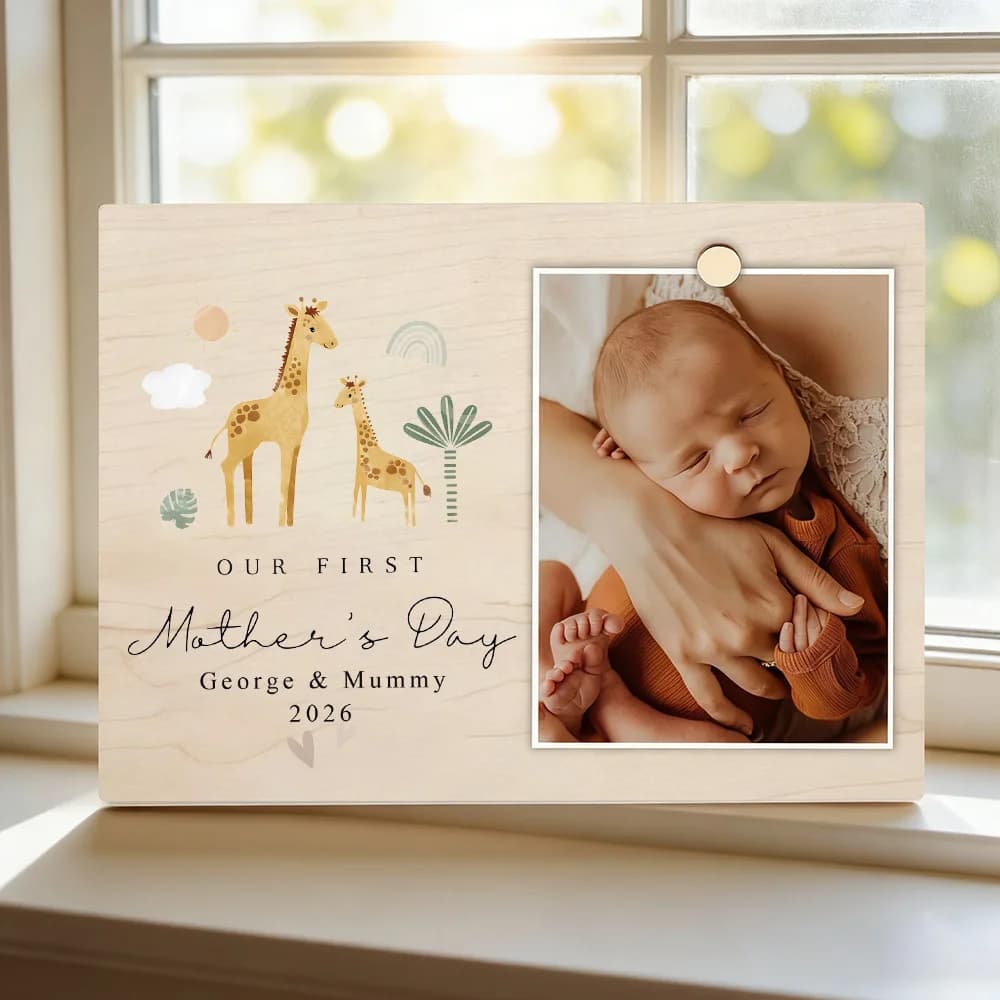 Cornice Portafoto Personalizzata per la Prima Festa della Mamma, Regalo per la Nuova Mamma, Cornice Fotografica Personalizzata per la Prima Festa della Mamma