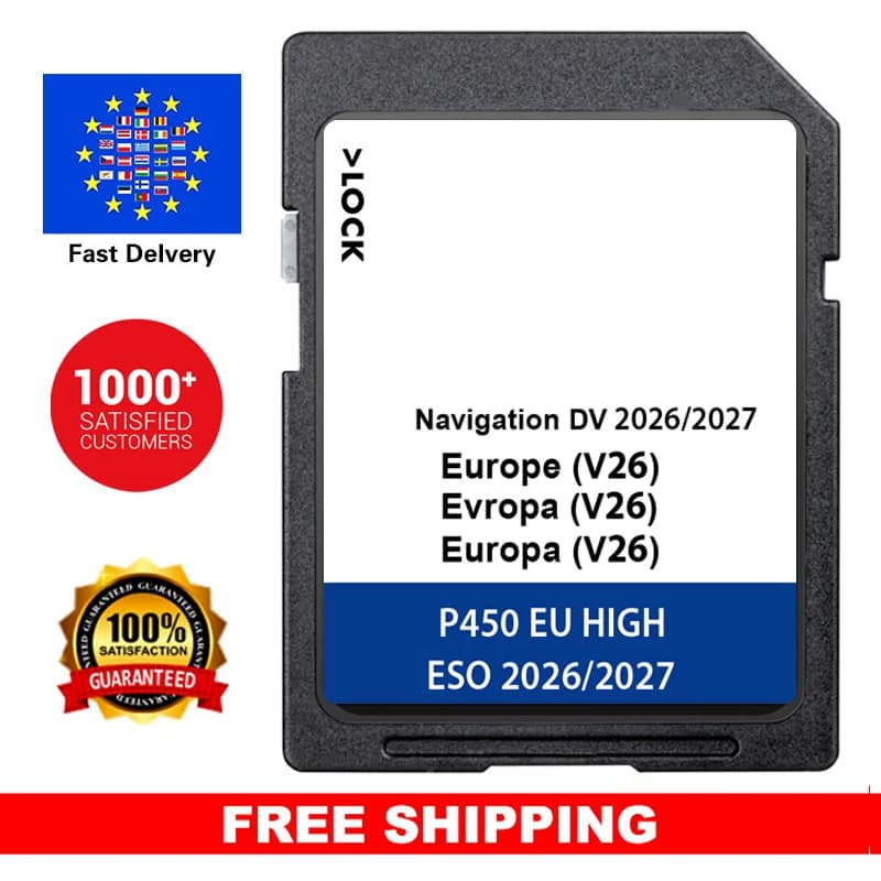Navigazione Discover Pro Mappa di aggiornamento EU 2025-2026 Scheda SD DV V25 per VW Golf Passat Touran Tiguan Auto 64GB Sat Nav 510919866CC