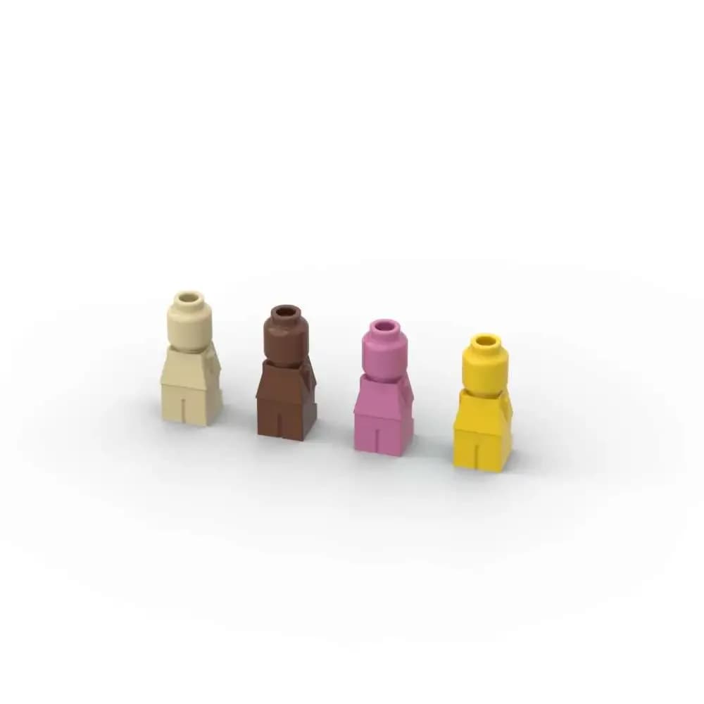 MOC 10PCS Puzzle Particelle 85863 Kit di blocchi di scacchi in tinta unita Nero Mini Man Trofeo Figurato 4585486 Regali Dropshipping