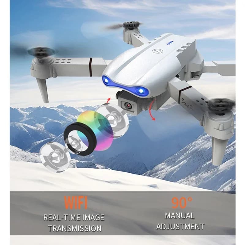 Elicottero RC pieghevole 4K 5G WIFI FPV E99Pro con doppia fotocamera grandangolare HD Fotografia aerea Giocattoli regalo per bambini