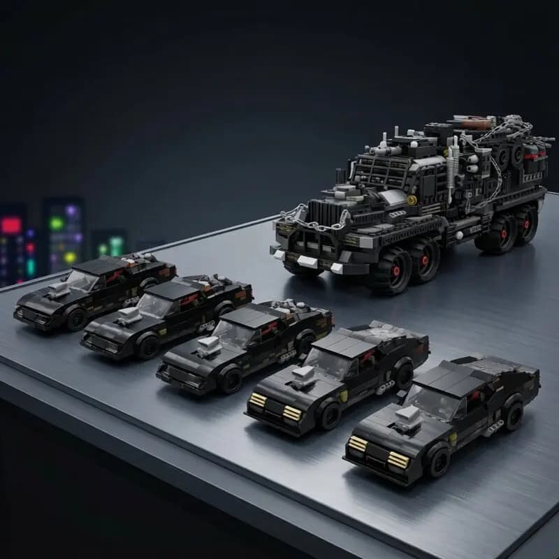 MOC Adult Collection Vehicle War Equipment Building Blocks Boy's Birthday Gift Max V8 Interceptor Car Kids Assembly Toys Model
