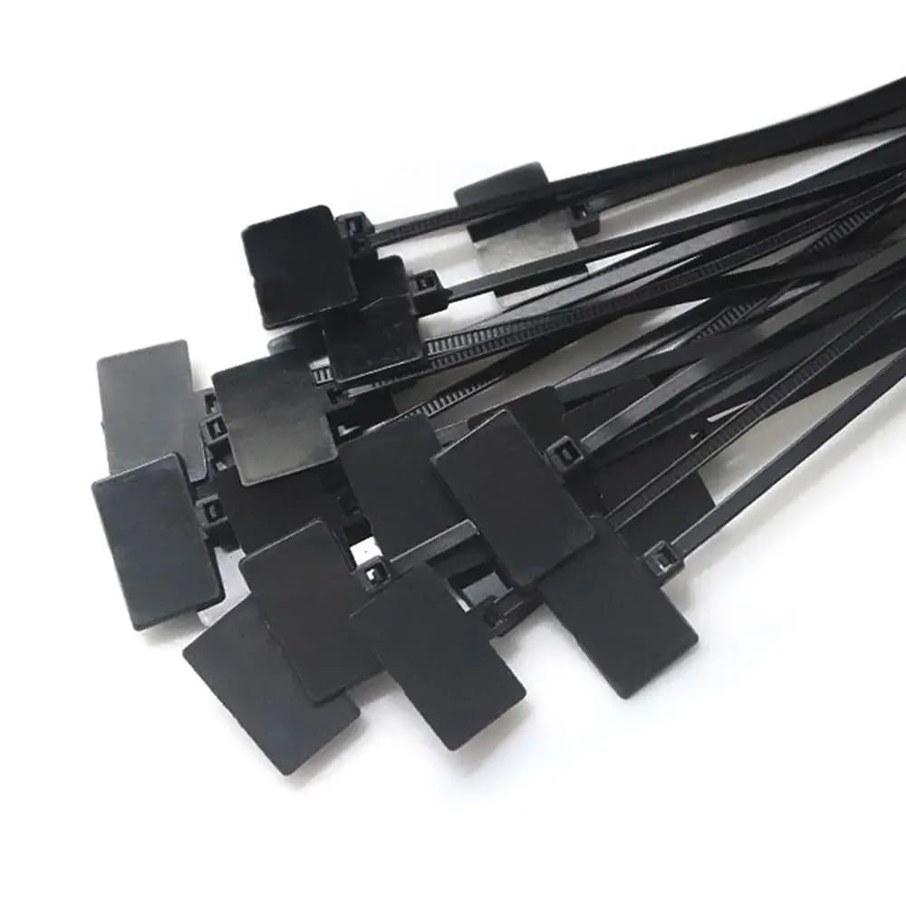 100pcs Fasteners Set Easy Mark Cable Ties Nylon Material Colorful Style Nylon Ties Plastic Label Strapping Tape Garment Clothing