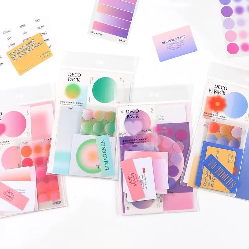 15 Pieces Hisome Cosmic Landscape Sticker Pack, 4 Styles, DIY Scrapbook Supplies, Minimalist Journaling Kit