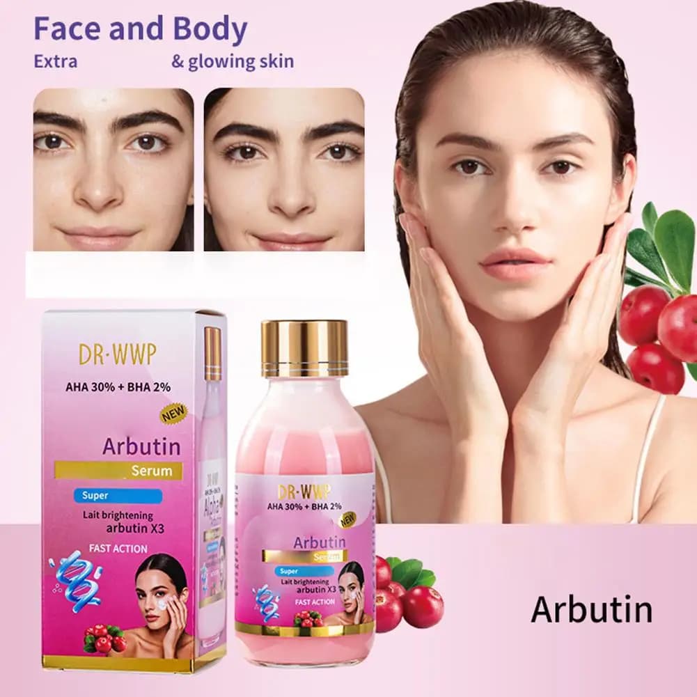 Siero Idratante alla Vitamina C 125ml con Curcuma e Arbutina per Illuminare e Rassodare la Pelle del Viso, Lenire, Ammorbidire e Rivitalizzare