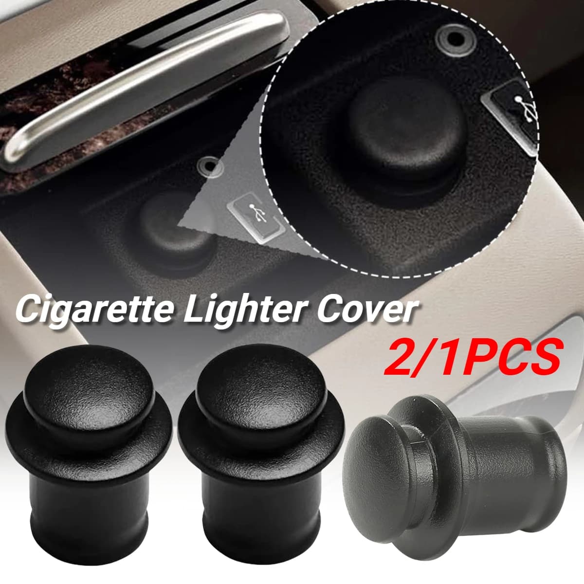 Anti-dust ABS Anti-dust cigarette lighter cap for BMW Auto Accessories