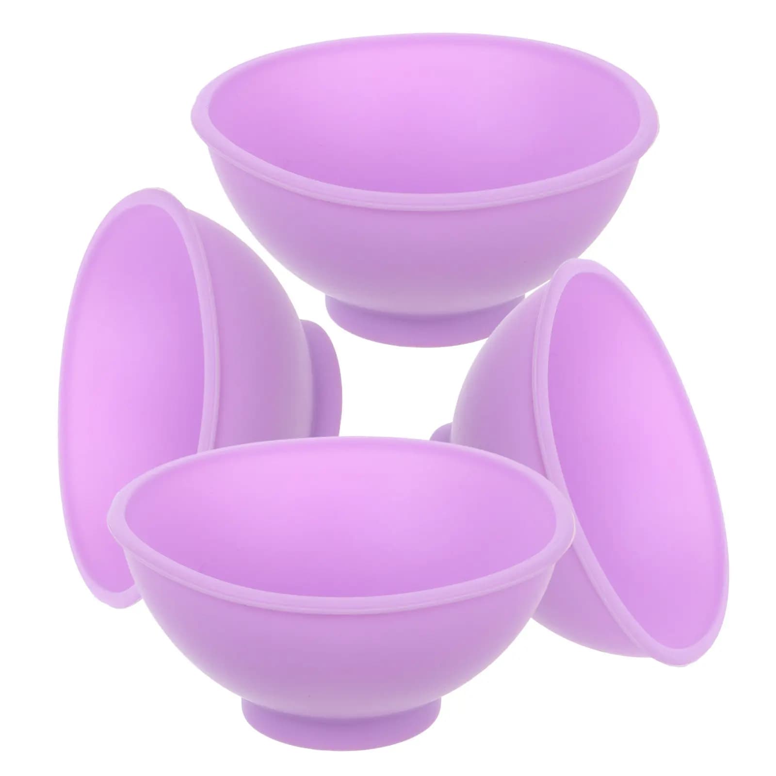 4Pcs Silicone Bowls Mini Small Multipurpose Reusable Mixing Bowls for DIY Face Mask Condiments Makeup Spa Kitchen