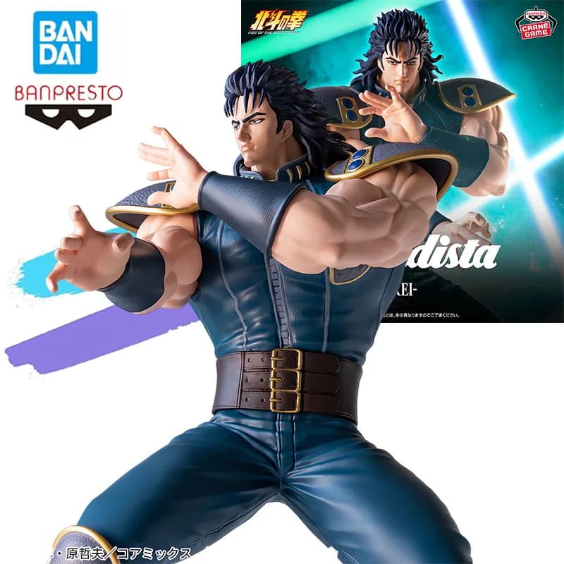 100% Authentic Bandai Banpresto Fist of The North Star Grandista Rei Anime Action Figures Model Decoration Toy Gift Collect 27Cm
