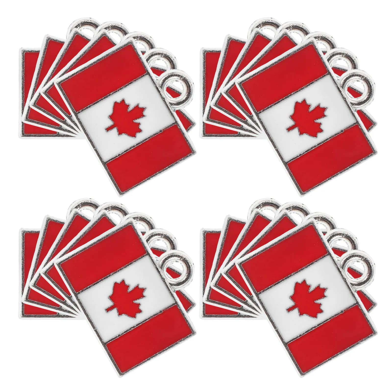 20Pcs Canada Flag Charm Pendant Drip Oil Metal Jewelry Making DIY Supplies for Bracelet Necklace Earrings Canadian Bracelet