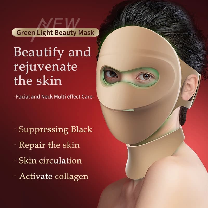 Maschera Viso in Silicone per Anti-Invecchiamento, Riduzione Rughe, Schiarimento della Pelle, Cura dell'Acne, Dispositivo di Bellezza Comodo e Indossabile