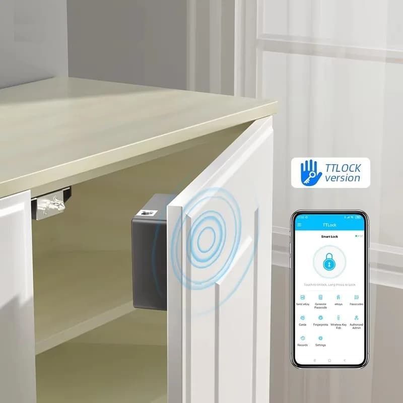 Codice Qr Mobili intelligenti nascosti Rifid Locker Ttlock Ble Porta telecomando Pistola App Cassetto Cam Serratura invisibile per armadietto