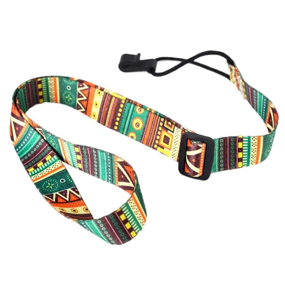 Cinghia per Chitarra Regolabile in Poliestere Stile Etnico, Cinghie per Ukulele, Accessori per Strumenti Musicali