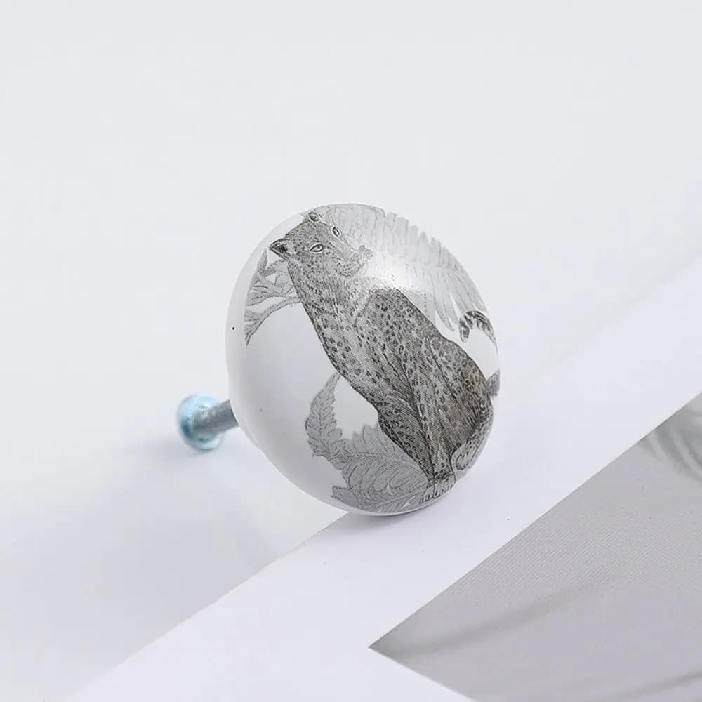 Maniglie per Armadio in Ceramica, Maniglie per Porte con Vite, Maniglie per Mobili a Forma di Animale, Maniglie a Forma di Elefante per Finestre, Armadietti e Cassetti