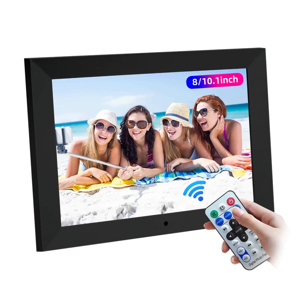 Cornice Digitale IPS da 10.1 Pollici 1280x800 HD con Telecomando, USB, SD, Video, Musica, Sveglia per Casa e Ufficio