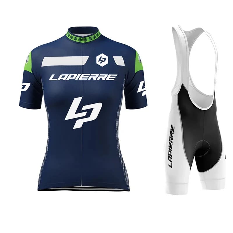 Women's Lapierre Cycling Jersey Summer Short Sleeve Breathable Top Cycling Outdoor Cycling Jersey Bib Shorts