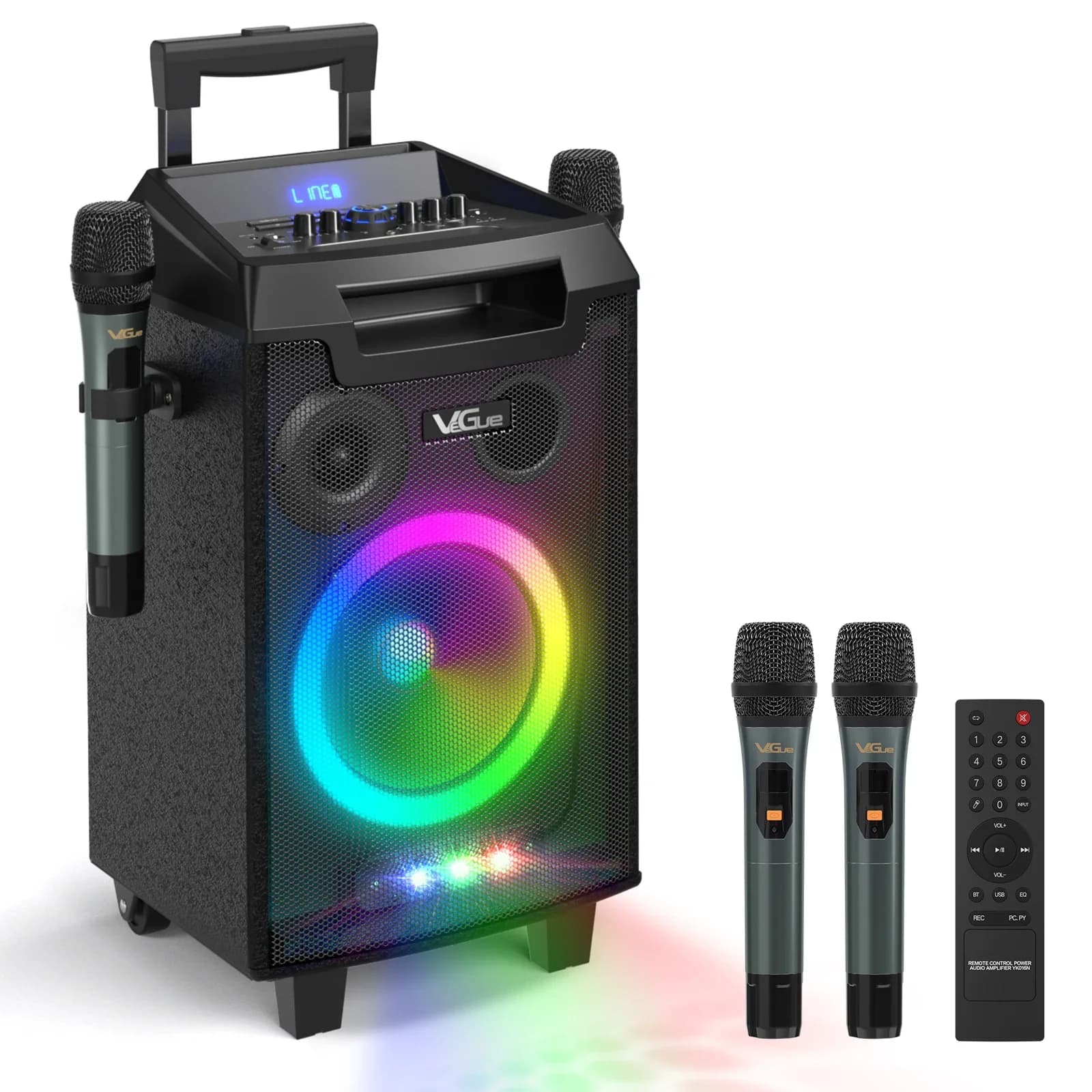 VIMI Nuovo arrivo VeGue VS-0866 Macchina professionale per altoparlanti karaoke RGB cinese con microfono e Bluetooth per bambini e famiglia