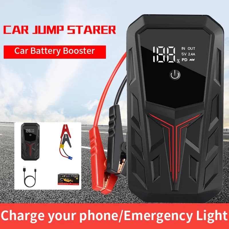 22200mWh Avviatore di emergenza per auto multifunzione portatile Caricabatteria di emergenza mobile per auto 12V Avviatore di emergenza per auto con luce a LED