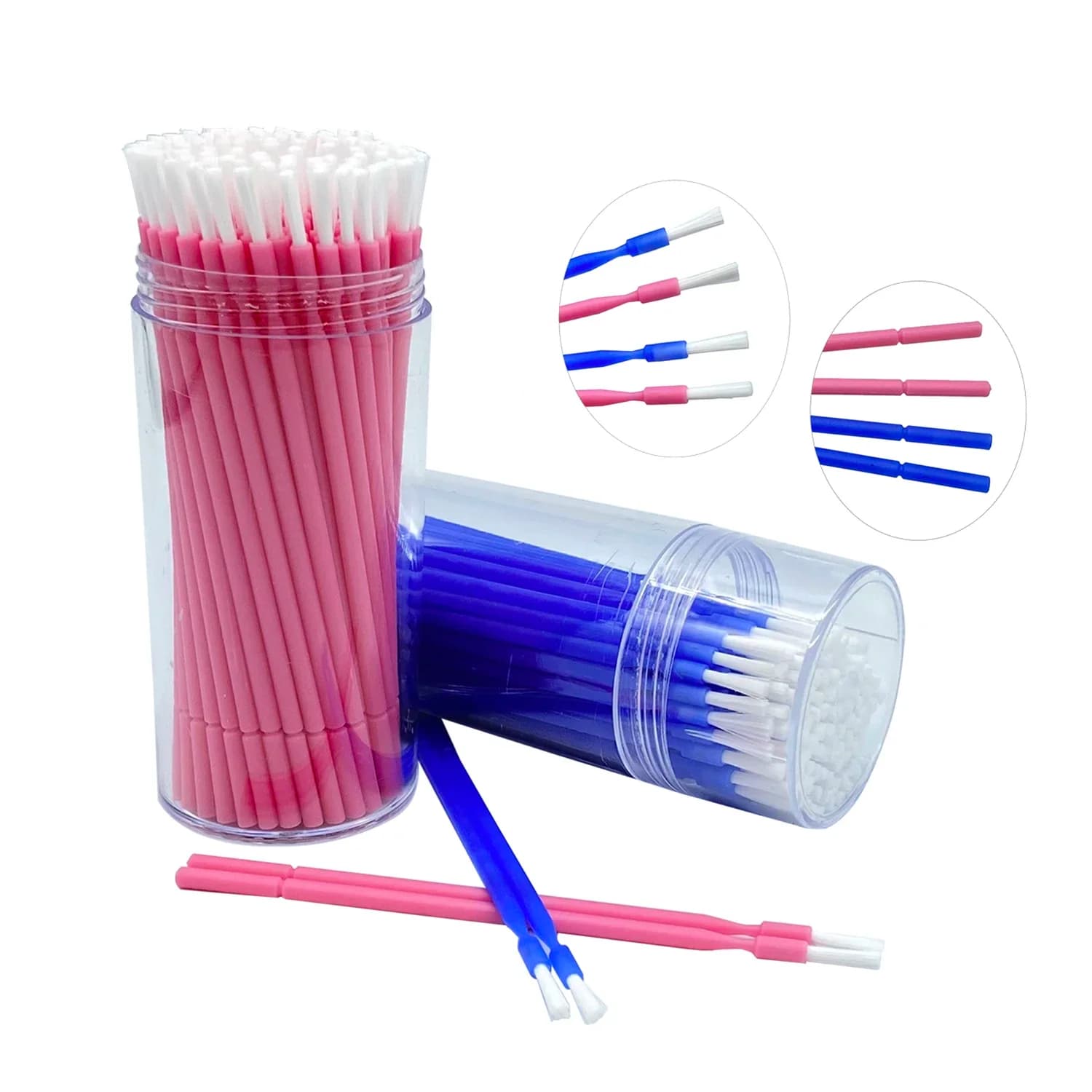 100 pz/scatola Dentale Monouso Lungo Micro Applicatori Dentale Lab Pennello Sbiancamento Dei Denti Orale per La Bellezza per Uso Dentale