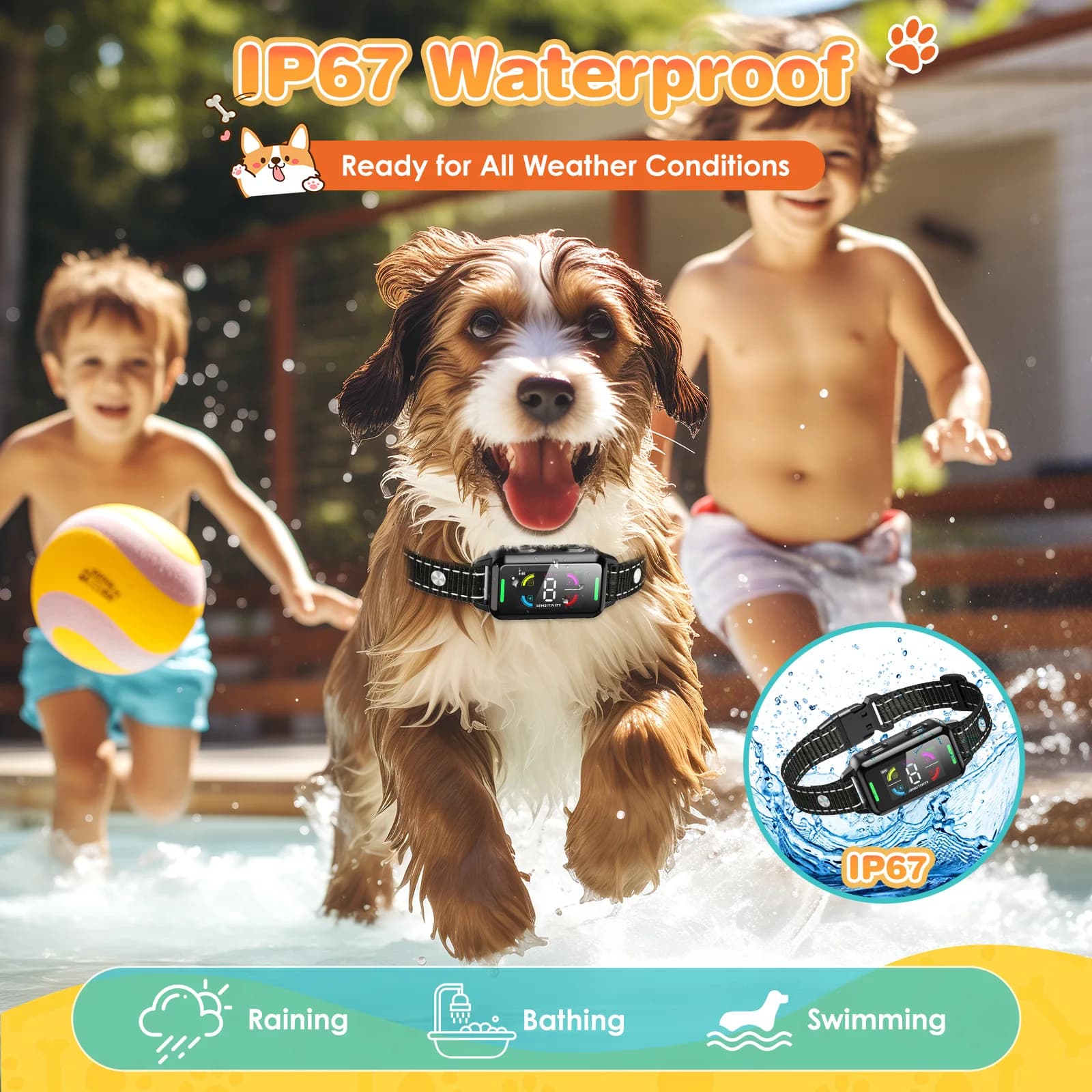 Dedicated to private mold barking device, automatic dog barking, intelligent induction, interference, vibration collar, electric