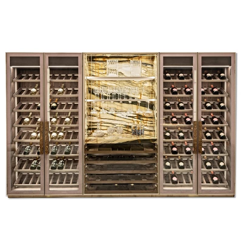 Set di mobili da cucina di lusso Portaoggetti per vino rosso Porta in vetro Espositore per wine bar Vino