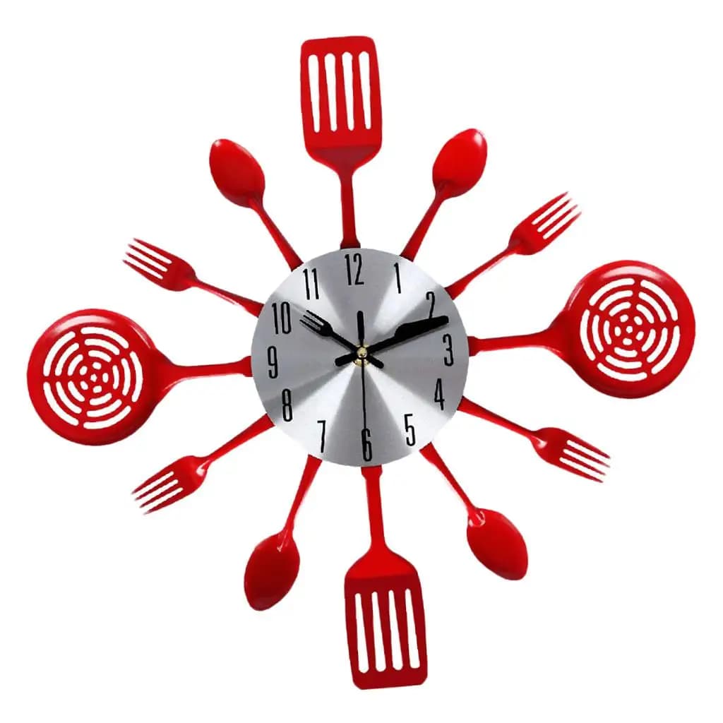 Orologio da Parete Moderno Grande Rotondo con Movimento Silenzioso in Acciaio Inossidabile, Orologio Creativo per Caffetteria o Sala da Pranzo