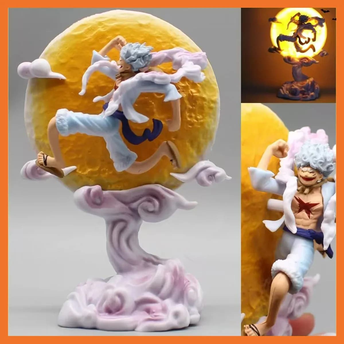 16 centimetri di Un Pezzo Anime Figura Fata Della Luna Nika Monkey D Rufy Gear 5 Con Luce Della Luna Action Figure Statua Modello Collezione Giocattoli