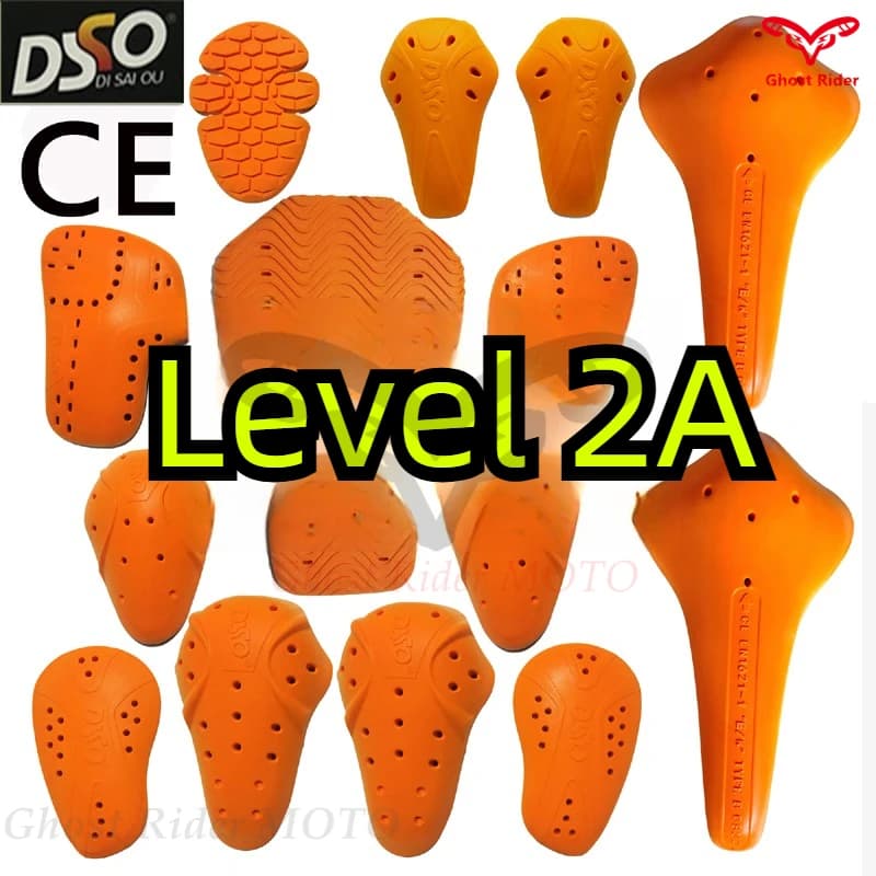 Internal protections for motorcycle jacket, motorcycle jeans knee pads, inguinal protection, CE2 motorcycle protective pants
