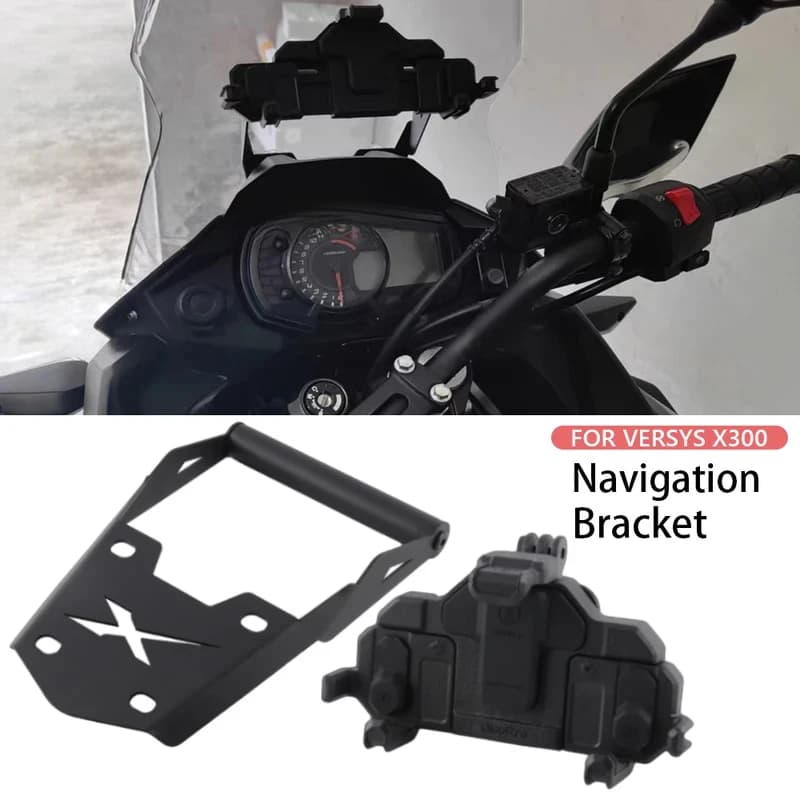 Supporto per GPS per smartphone con staffa di navigazione per telefono cellulare per KAWASAKI VERSYS X300 X-300 x300 Supporto per accessori moto