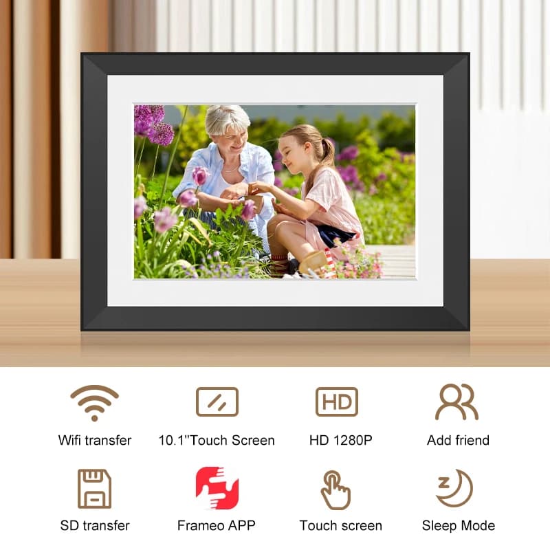 Holiday Gifts 10 Inches Precious Electronic Photo Album Black WIFI Digital Photo Frame Wholesale