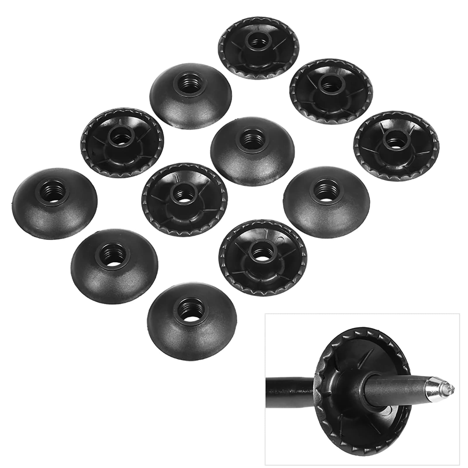 Set of 12 Round Cestelli for Snow/Fango for Trekking Sticks, Spare Parts for Hiking Sticks