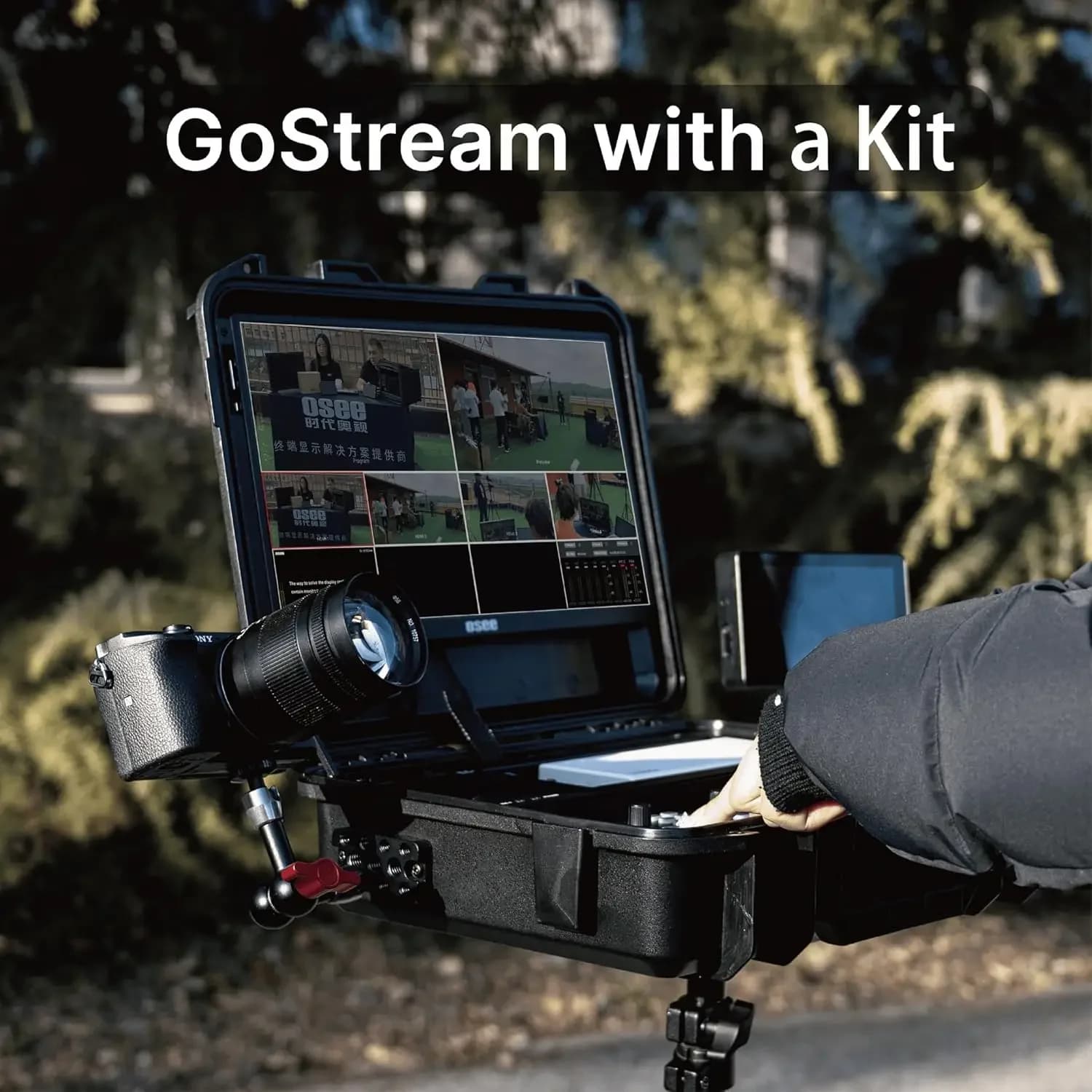 GoStream Deck All-in-One Pro 2025, Monitor da 14 Pollici, Switcher Video Multi-Camera, 4 Ingressi HD MI USB-C, Registratore e Lettore per Streaming Live