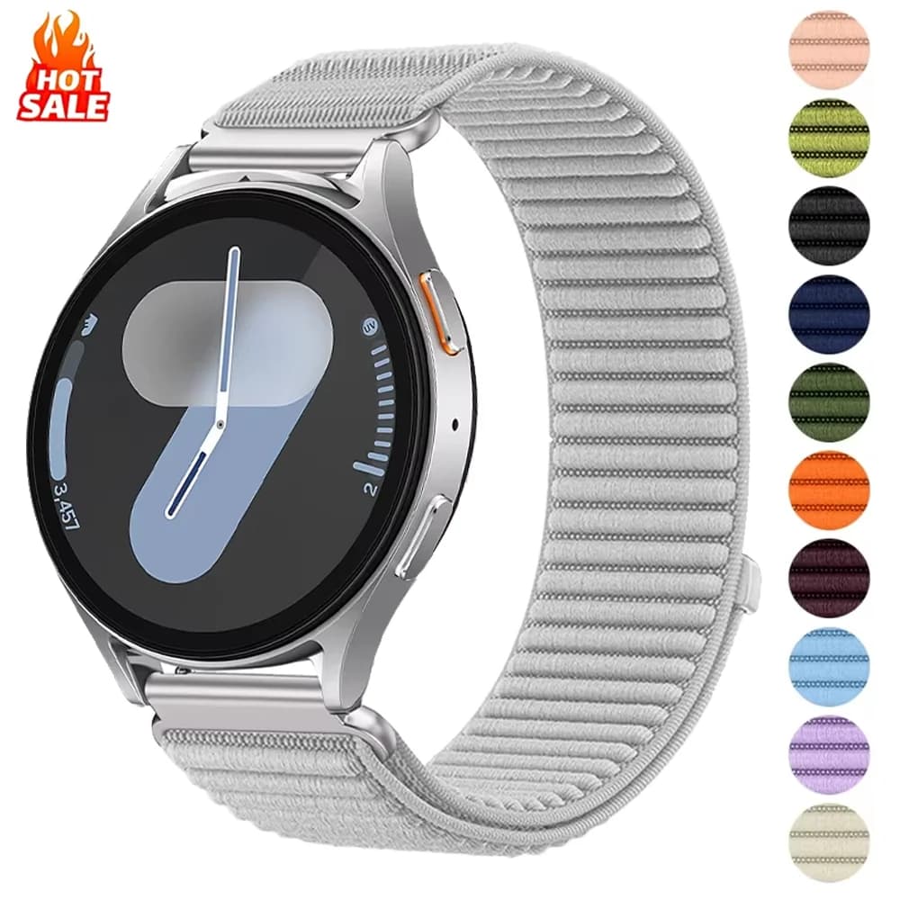 Cinturino in nylon da 22mm 20mm per Samsung Galaxy Watch 7 6 5 4 40mm 44mm cinturino Correa braccialetto per Galaxy Watch 5 Pro 4 6 Classic