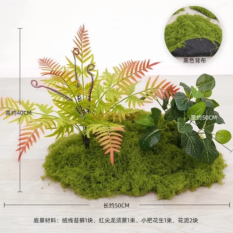 fiori artificiali biomimetici, decorazione paesaggistica per interni Paesaggio simulato di piante verdi, fiori divisori,
