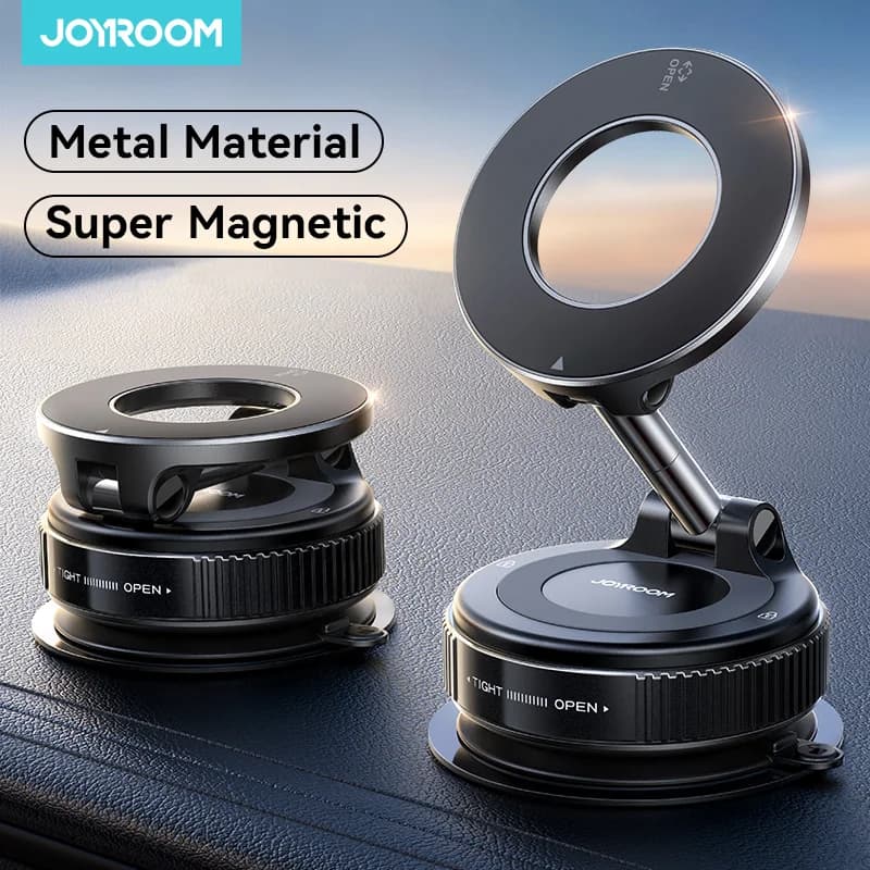 Supporto Magnetico per Telefono Joyroom con Ventosa, Supporto Magnetico per Auto con Rotazione a 360° ° Supporto Metallico per iPhone Samsung Xiaomi