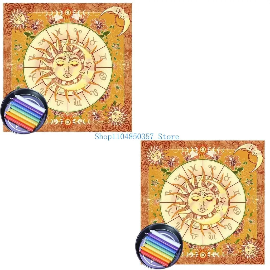 5ASD Square Flannettette Tarocchi Tarocchi Game Board Pad Cover Table
