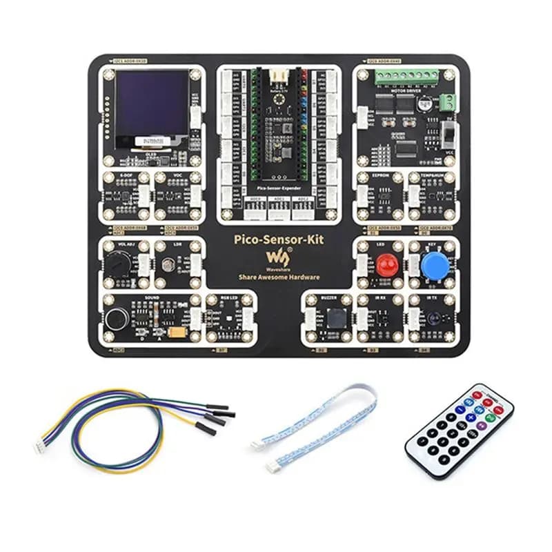 Kit di 15 Sensori Waveshare in 1, Moduli Sensori, Kit Fai-da-Te per Schede Madri Serie Raspberry Pi Pico