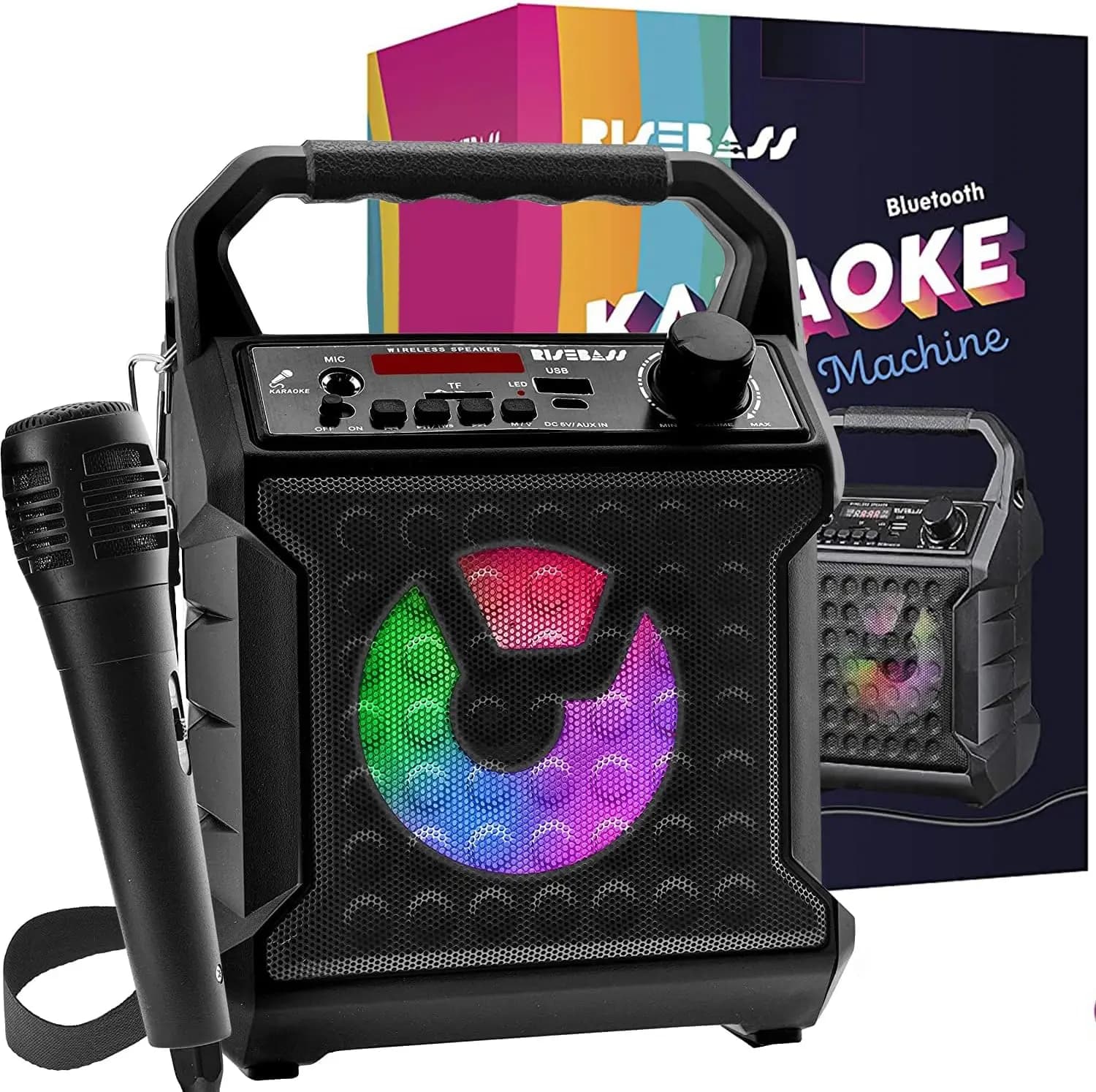 Altoparlante Karaoke Bluetooth Portatile con Microfono - Sistema Wireless per Feste Indoor/Outdoor - Audio Potente per le Feste